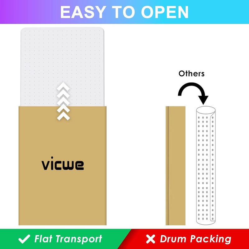 Vicwe Office Chair Mat for Carpet, 36''x 48'' Heavy Duty Chair Mat for Carpeted Floors, Easy Rolling Hard Mat for Office Chair on Carpets, Anti-Slip Carpet Protector Mat Clear,Ship Flat - Image 2